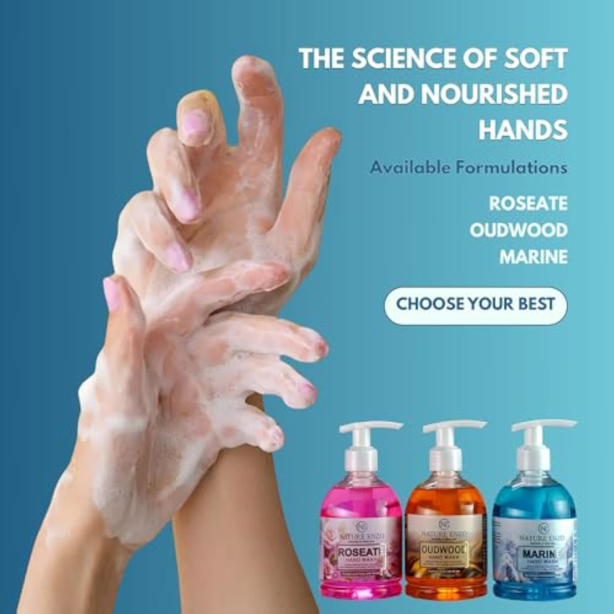 NatureEnzo Marine Handwash, Premium Skin-Loving Formula