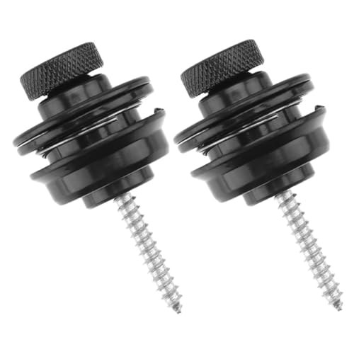 Milisten 2pcs Metal Guitar Strap Locks Guitar Strap Button Locks for Electric Bass Acoustic Guitars