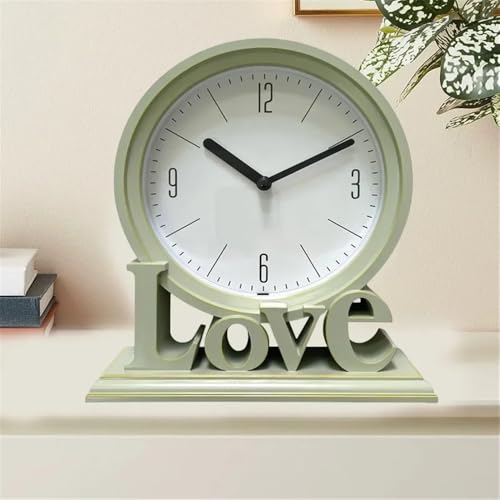 Reloj de mesa retro con función de pequeño despertador silencioso analógico 5