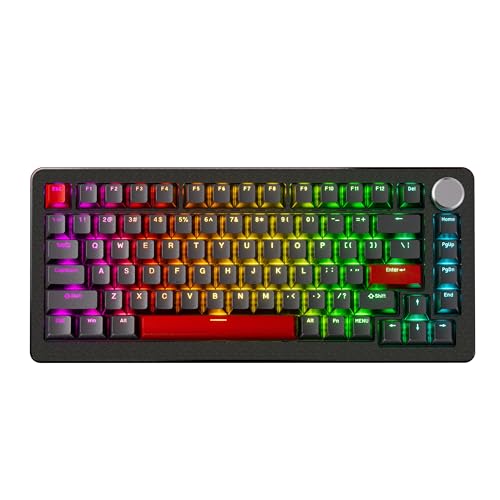 Image of DrunkDeer A75 Pro Rapid Trigger Silent Magnetic Switch Mechanical Gaming Keyboard with Knob HE Hall Effect 75% 82Keys Adjustable Actuation RGB PBT Keycap OEM Profile TKL USB Wired ANSI