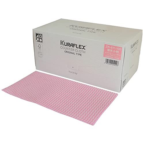 クラフレックス カウンタークロス 箱入 30×61cm ZN-611-100 薄手小 ピンク 100枚