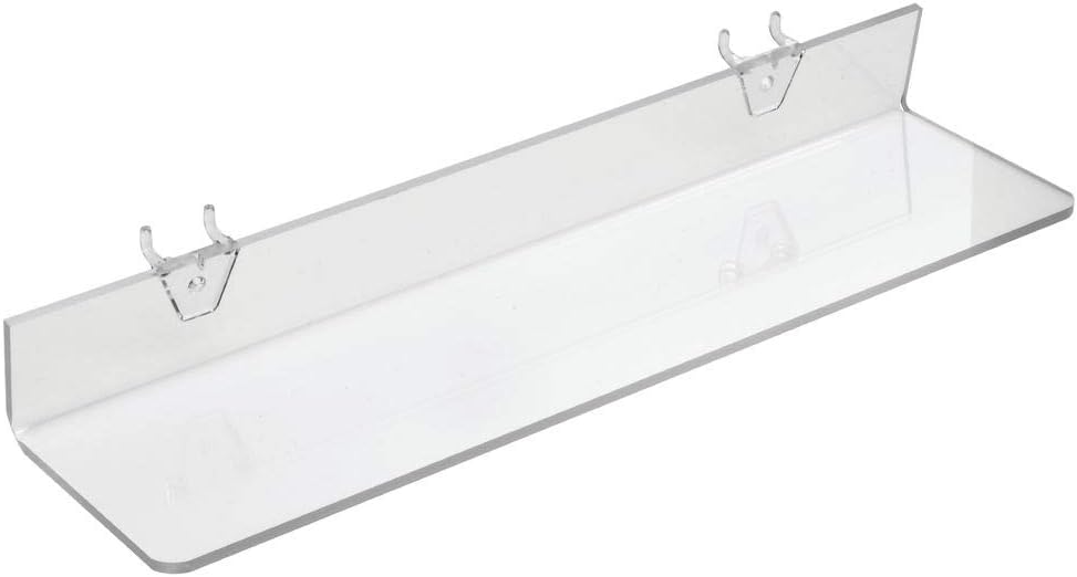 Pegboard Shelf, Acrylic 16"W x 4"D