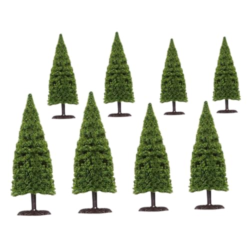 DECORNIJIA 8個 松樹模型 チュアグリーンツリー 軽量プラスチック製 高精細リアル質感 風景建築模型用 クラフト用 インテリア飾り
