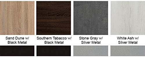 8 Foot - 16 Foot Modern Conference Room Table with Metal Base & Metal Accents (10ft w/ 0 Power Modules, Sand Dune w/Black Metal)
