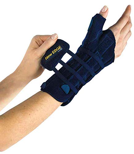 New Edge 037 Immobilizzatore Pollice/Polso Sinistro (Blu, UNIVERSALE)