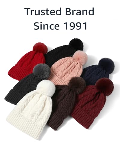 Image of Nollia Womens Cable Knit Winter Beanie for Cold Weather
