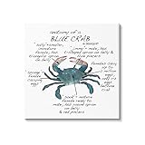 Stupell Industries Crab Anatomy Facts Educational Sea Life Diagram, Design by Dishique