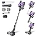 Aspirateur Balai sans Fil, Aspirateur sans Fil Puissant 45Kpa, 50Min Autonomie, Batterie Amovible, Brosse Anti-Emmêlement, Aspirateur Balai sans Sac Léger pour Poils d'animaux Tapis Sol Dur