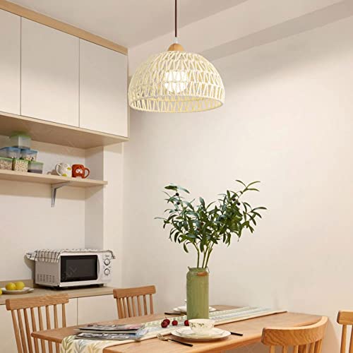 Lámpara colgante de cuerda de cáñamo para iluminar cocinas oscuras 4