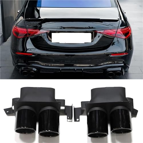 Terminal de escape Benz W223 Clase S para sustituir salidas sosas por aspecto de carbono 3