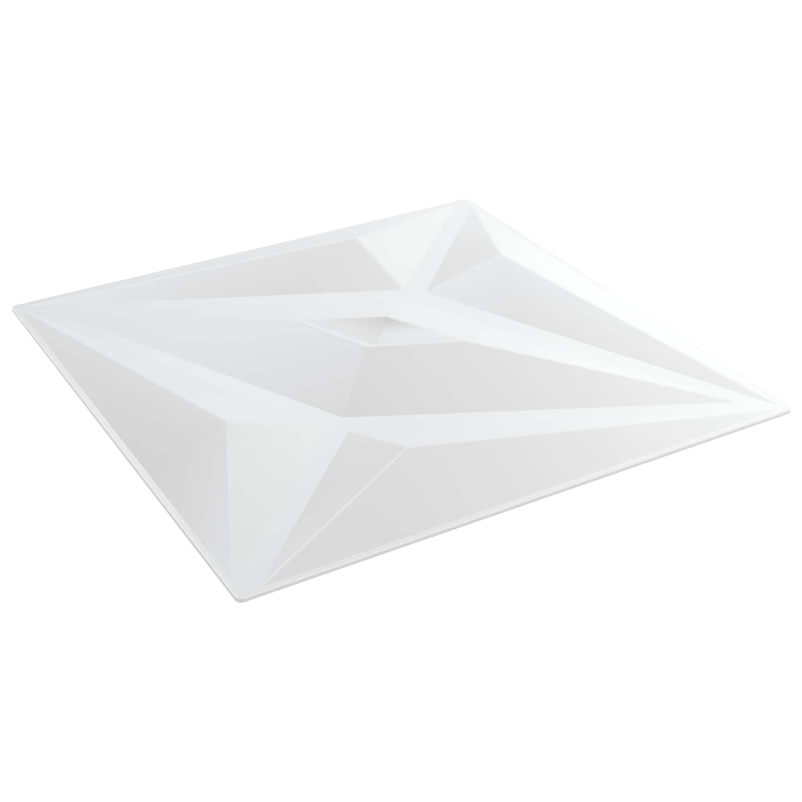 Panele ścienne 3D gwiazda 24 sztuki białe 50 x 50 cm XPS | Lekki materiał piankowy, możliwość przycięcia, do sypialni, salonu, łatwy w pielęgnacji