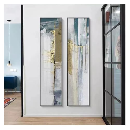 Impression sur toile grand format aux couleurs dorees et bleues resistantes - 4