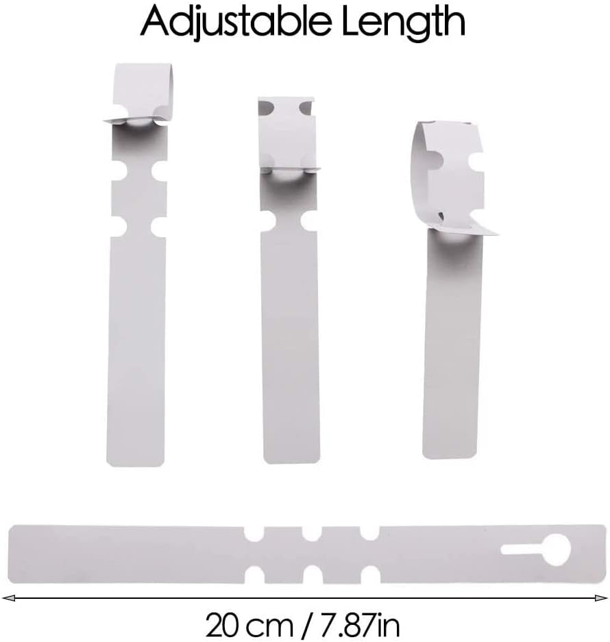 Mziart 200Pcs Plastic Plant Labels Wrap Around Tree Tags, Adjustable Nursery Garden Labels Plant Tags with Large Writing Surface, White - Image 3