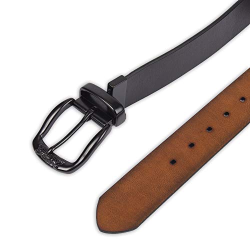 Image of Levi's Leather Men's Levis 40Mm Reversible Belt With Brushed Silver Buckle