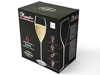 Luigi Bormioli C337 Magnifico Flute Glass 6-Pieces, 320 ml Capacity