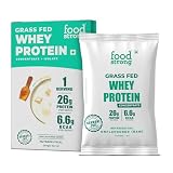 Foodstrong Whey Protein Powder (Concentrate + Isolate), 100% Hormone Free Grass-Fed Whey, 26G Protein & 6.6G BCAA, Unflavoured, With Turmeric & Digestive Enzymes, 35G 35g