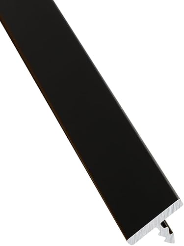 Miniatura 3 de Moldura en T de aluminio y tiras de transición de piso, tira divisora plana para unir huecos de suelos de tablones laminados, azulejos y umbral de