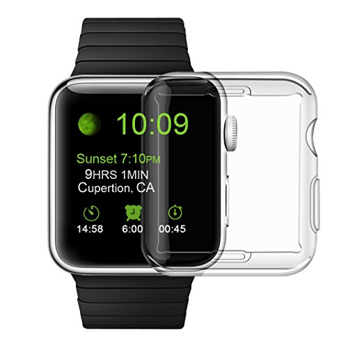 Apple Watch Series 2 Screen Protector 42mm, MYECOGO Watch 2 Super Thin Transparent PC Protective Bumper Cover Case For Iwatch Series 2 Nike+ ALL Models- Full Coverage Protective Case Transparent 42mm