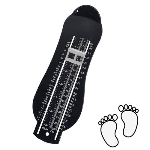 1PCS Foot Measure for Children UK Black Shoe Sizer Measuring Devices Foot Measure UK Accurate Foot Length Measurement Kids Foot Measure UK Shoe Size Measure UK For Shoe Fitting Foot Measuring Gauge