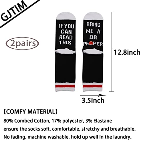 GJTIM Drinking Socks Carbonated Drinks Lover Novelty Socks for Men Women (D Black)2