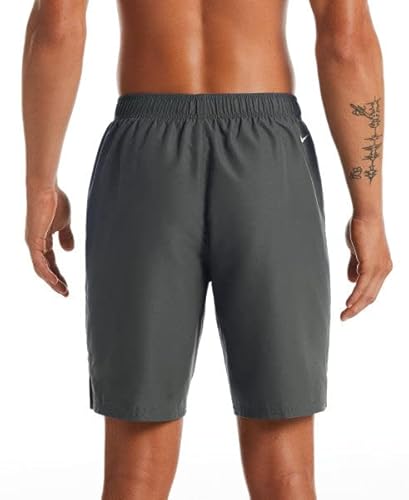 Nike Swim Men's Standard Logo Solid Lap 9" Volley Short Swim Trunk, Iron Grey, Large #TOP1