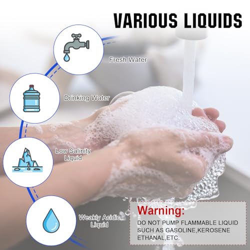 Image of ECO-WORTHY 33-Series Industrial Water Pressure Pump 110V AC 4.0GPM 50PSI RV Fresh Water Diaphragm Pump include Garden Hose Adapters for Irrigation Marine Boat Sprinkler Faucet
