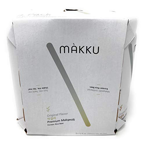 Makku, Makgeolli Original, 4pk, 12 Fl Oz Cans, 6% ABV