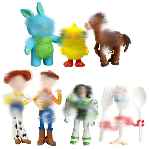 Cake Toppers Figures Kids 6Pcs Toy Figures Cake Decoration Toys Dolls Mini Action Figure Set Birthday Cake Decoration Party Supplies for Kids Girls Boys Birthday Party Baby Shower Decoration