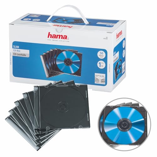 Hama   CD Jewel Slim Caja, 50 Unidades