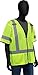 West Chester 47302 Hi-Viz Classic Short-Sleeved Safety Vest ? X-Large, Polyester Mesh, 2in. Silver Reflective Tape, Zipper Closure, Storage Pockets