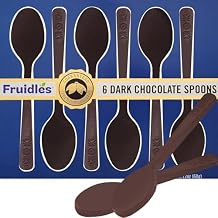 Fruidles Pack of 2 Boxes Dark Chocolate Spoons, 6 per Box Candy Hot Chocolate Stirring Edible Spoons, Gourmet Cocoa Edible Spoon Stirrers, Non-GMO, 2.12 oz