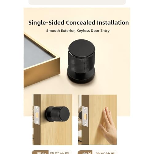 Serrure de porte invisible en alliage de zinc robuste design haut de gamme - 5