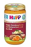 Ab 12 Monat HiPP für kleine Feinschmecker, Bulgur-Gemüsepfanne mit Kichererbsen und Bio-Rind, 6 x 250g