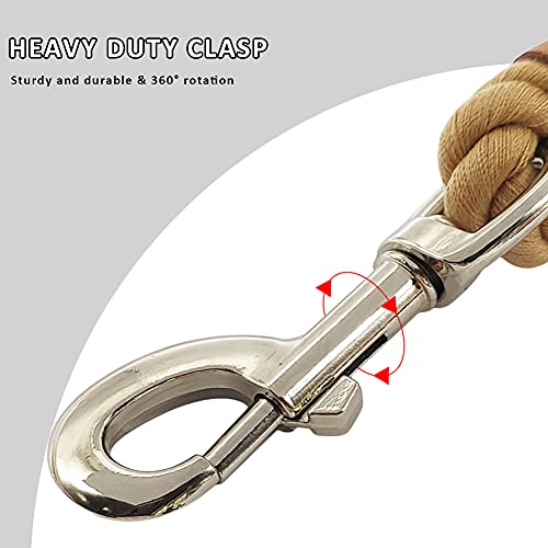 Btinesful Heavy Duty Rope Dog Leash 10 Ft, Strong Dog Leash Soft Handle Dog Traction For Large Medium Dogs Hiking, Camping, Exploring, Walking(1/2" X 10Ft, Brown) #TOP1