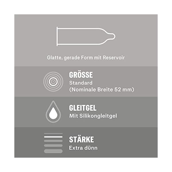 Durex Gefühlsecht Ultra Kondome – 20 % dünnere Spitze, mit Silikongleitgel befeuchtet, transparent, angenehmer Geruch – 10 Stück (3er Pack) – Bild 4
