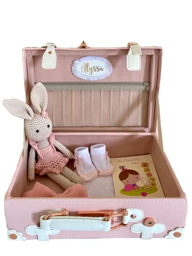 Personalized Baby Keepsake Box, Suitcase, Trunk, Memento Box by Daisy Fields. Handmade & Hand-crafted
