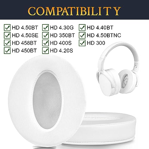 SOULWIT Cooling Gel Earpads Replacement for Sennheiser HD 4.50BT/HD 4.50BTNC/HD4.50SE/HD4.40BT/HD4.30G/HD4.20S/HD458BT/HD 450/HD450BT/HD400S/HD350BT/Adapt 360(MB 360 UC)/Adapt 361 - Image 2