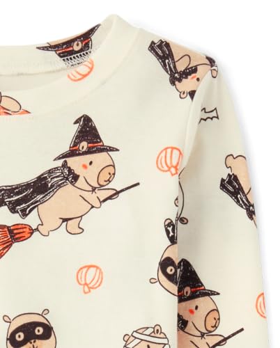 Image of The Children's Place Baby and Kids' Sibling Matching Halloween and Holiday Pajama Sets, Cotton