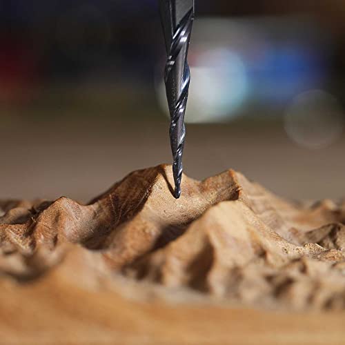 Spetool Carbide Ball Nose Router Bit 2.0Mm Diamter Tip (1.0Mm Radius) Woodwork Metal Cnc Engrave Carving Machine Tools 1/4 Shank Tialn Coat #TOP4