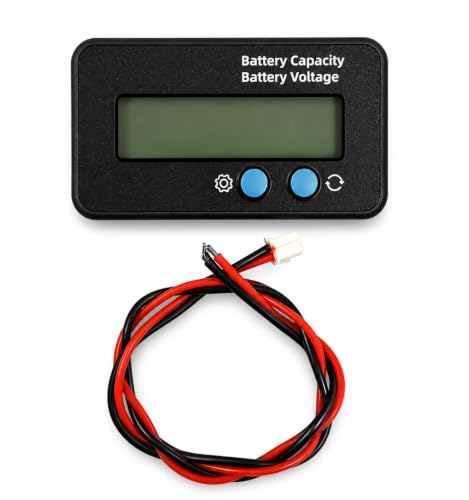 Image of Roboway Battery Indicator Display 12-84V Battery Capacity Voltage for Lead Acid Battery, Check Voltage and Charge Percentage of E-Rickshaw & E-Bikes, Green (Pack of 1)