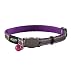 ROGZ Reflective Cat Collar with Breakaway Clip and Removable Bell, Fully Adjustable to fit Most Breeds, Purple Bird Design