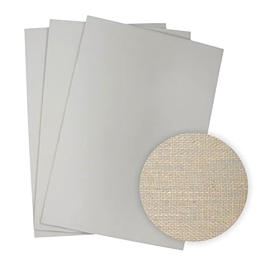 Artway Traditional Lino - Juego de 3 hojas (tamaño A4) - color gris