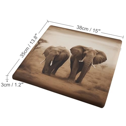Coussin de sol de méditation en mousse à mémoire de forme motif éléphants
