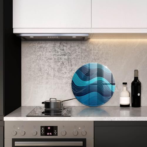 Planche à découper Wallfluent de 40cm résistante à la cuisson motif vagues