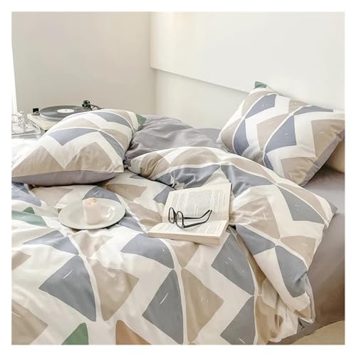 Ensemble de housse de couette imprimé coton parure de lit double queen - 6
