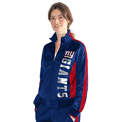 NFL New York Giants Women's Drop Back Track Jacket, XX-Large, Royal