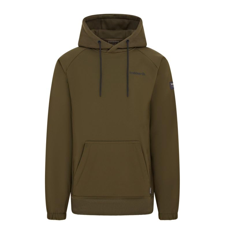 Trakker Techpro Capture Hoody Green, Large - TechPro – Ultimate Performance in All Weather Conditions, 360GSM fabric, Reinforced Waterproof Front and Sleeves, Natural Stretch Material, Zipped Pockets.