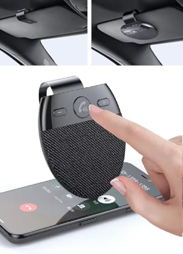 Kit mains libres de voiture Bluetooth 5.0 sans fil BT mains libres microphone pare-soleil lecteur de musique avec micro