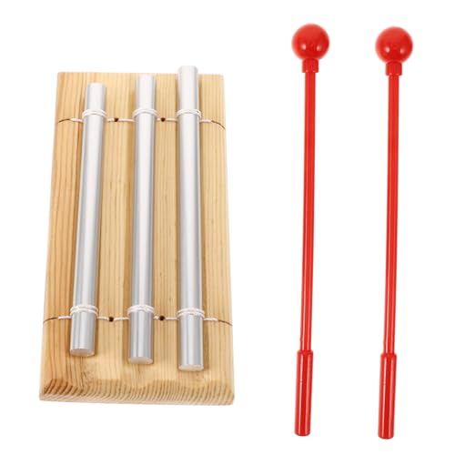 TOYANDONA Orff Percussion Instrument Dreiton Handchime mit Holzklöppel Kindgerechtes Musikspielzeug für Musikalische Früherziehung Yoga Klassenzimmer und Kreative