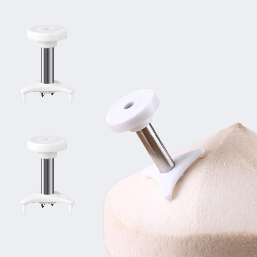 3 Pcs Coconut Punch, Coconut Shell Opening Tool, Easy Open Coconut Punch, Stainless Steel Punch Easy and Convenient, Lazy Man Essential Coconut Tool